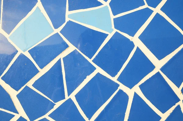 Blue White Texture Mosaic Wall — Stock Photo, Image