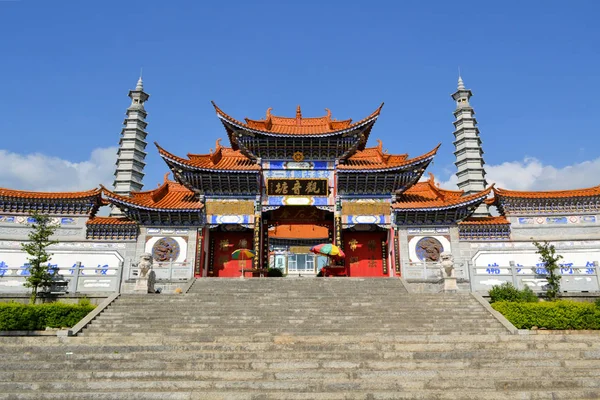 Konfuzius Tempel Vor Den Bergen Dali Sichuan China — Stockfoto