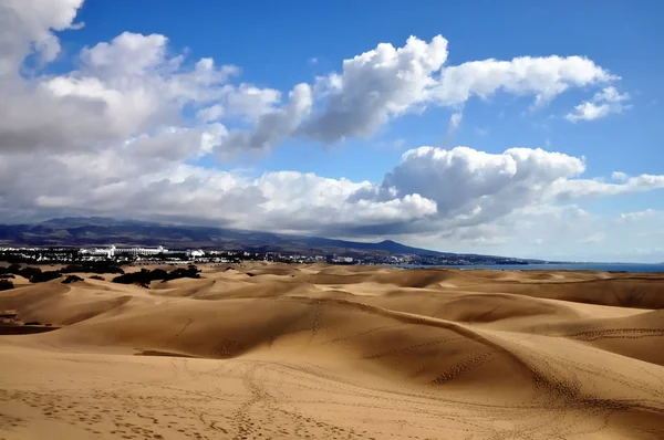 Песчаные Дюны Рядом Маспаломами Гран Канария — стоковое фото
