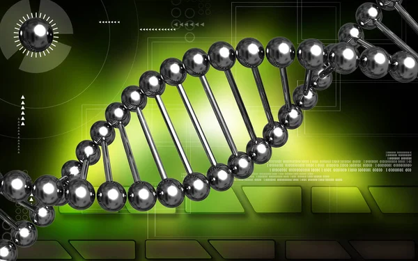 Ilustração Digital Estrutura Dna Fundo Colorido — Fotografia de Stock