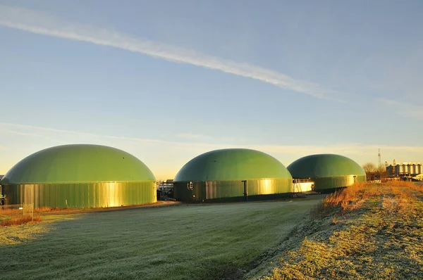 Planta Automática Comercial Biogás Digestor Anaeróbico Agrícola — Foto de Stock