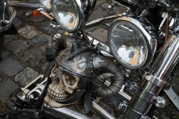 Череп Мотоциклі — стокове фото