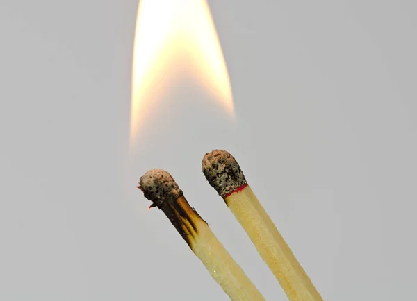 Hořící Sirky Plamen — Stock fotografie