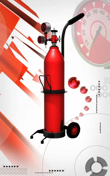 Digital Illustration Syre Cylinder Färg Bakgrunden — Stockfoto