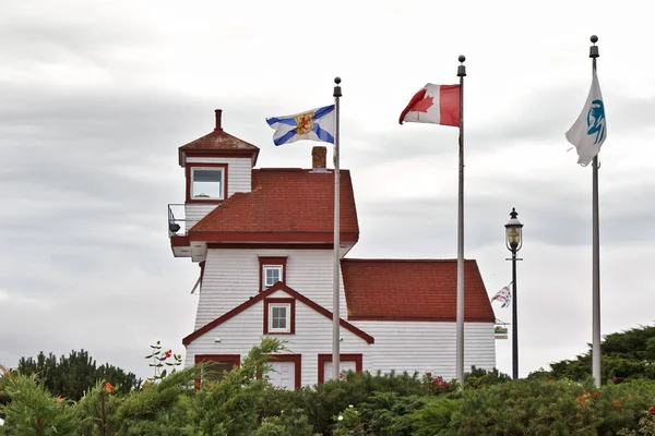 Faro Punto Fuerte Liverpool Nueva Scotia Canada — Foto de Stock