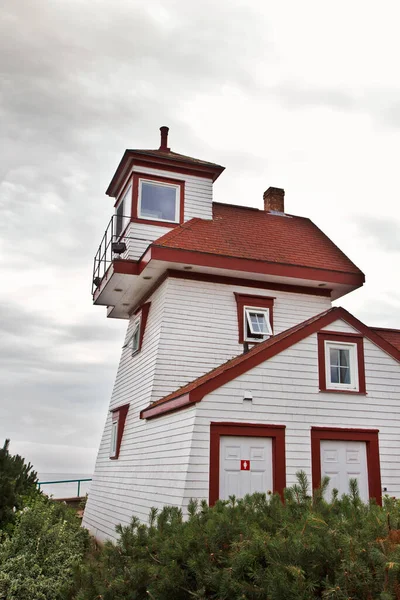 Faro Punto Fuerte Liverpool Nueva Scotia Canada — Foto de Stock