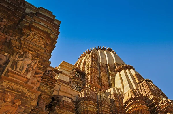 Top Kandariya Mahadeva Temple Присвячено Лорду Шиві Західним Храмам Хаджурахо — стокове фото