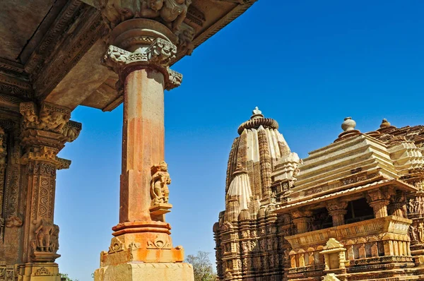 Chrám Kandariya Mahadeva Zasvěcený Lordu Šivovi Západním Chrámům Khajuraho Madya — Stock fotografie