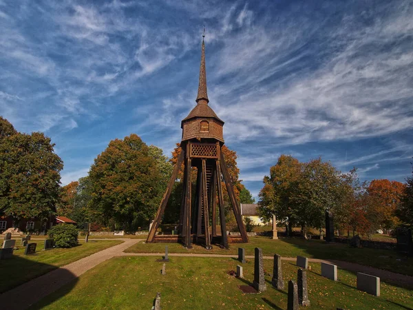 北欧の古い木造教会 — ストック写真