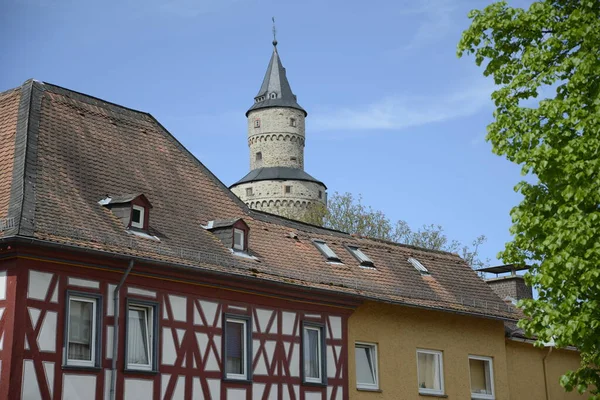 Domy Wieża Wiedźm Idstein Taunus — Zdjęcie stockowe