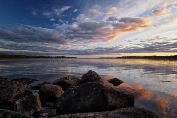 Вид Озеро Скандинавском Озере — стоковое фото