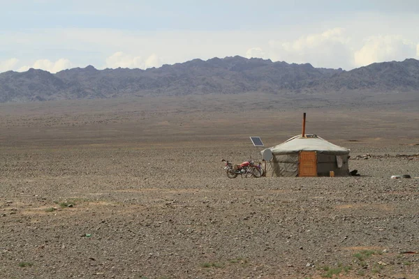 Юрты Палаточный Поселок Пустыне Гоби Монголия — стоковое фото