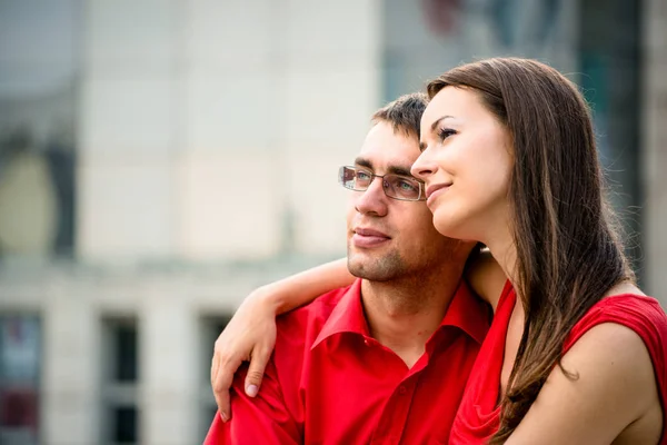 Estilo Vida Foto Los Jóvenes Negocios Citas Juntos Calle — Foto de Stock