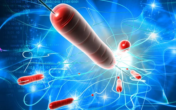 Цифровая Иллюстрация Бактерий Холеры Цветном Фоне — стоковое фото