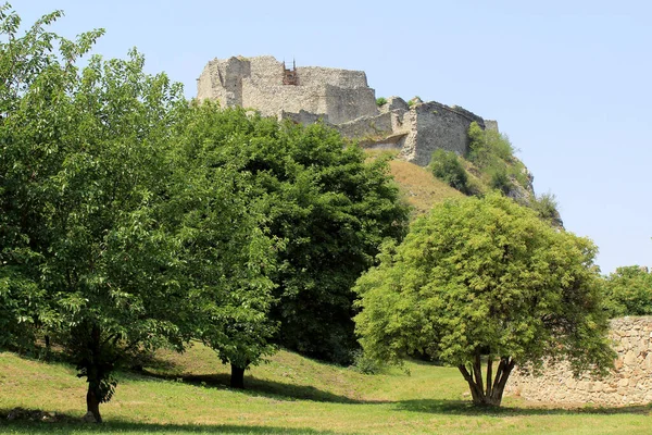 Castelo Devin Perto Bratislava Fronteira Com Áustria — Fotografia de Stock