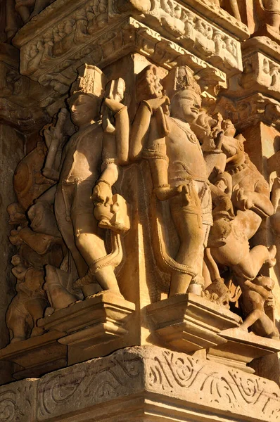 Kandariya Mahadeva Tapınağı Nın Insan Heykelleri Lord Shiva Adanmıştır Khajuraho — Stok fotoğraf