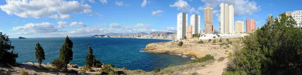 Panoramabild Över Benidorm Spanien — Stockfoto