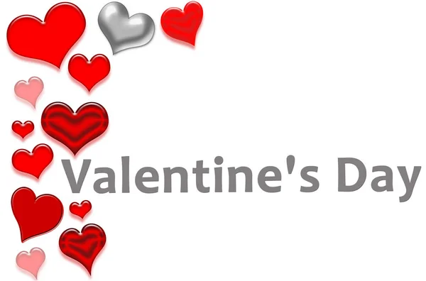 Red Heart Text Valentine Day Red — Stock Photo, Image