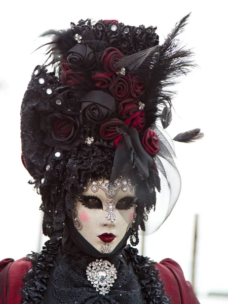 Carnevale Maschera Venezia Costumi Maschere — Foto Stock