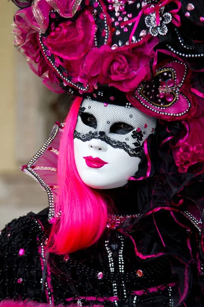 Μεταμφίεση Καρναβάλι Στη Βενετία Κοστούμια Διαφήμιση Μάσκα Προσώπου — Φωτογραφία Αρχείου