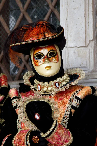 Mascarada Carnaval Veneza Trajes Face Máscara — Fotografia de Stock