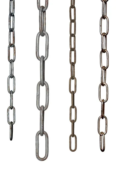 Various Chains Ferrous Metal Template — Stock Photo, Image