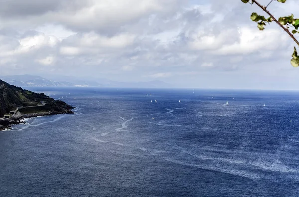 Чудовий Вид Атлантичний Океан Місті Гетарія Іспанія — стокове фото