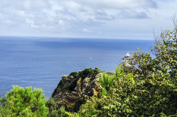 Hermosa Vista Océano Atlántico Getaria España — Foto de Stock