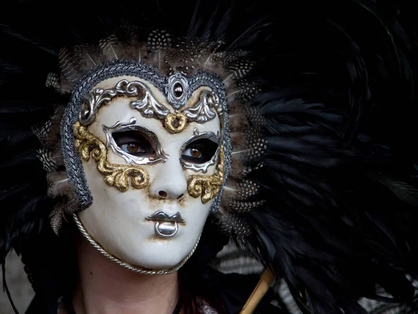 Venedik Maskeli Balo Kostümler Yüz Maskesi — Stok fotoğraf