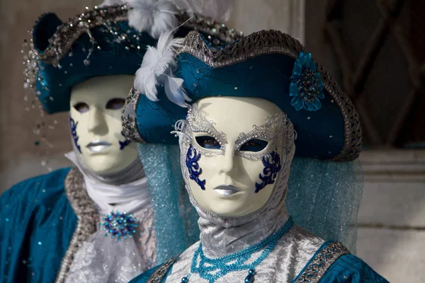 Maskerade Carnaval Venetië Kostuums Gezichtsmasker — Stockfoto