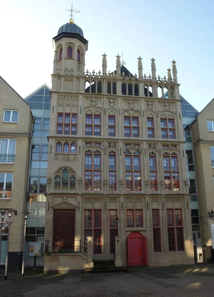 Történelmi Városháza Homlokzat Wesel — Stock Fotó