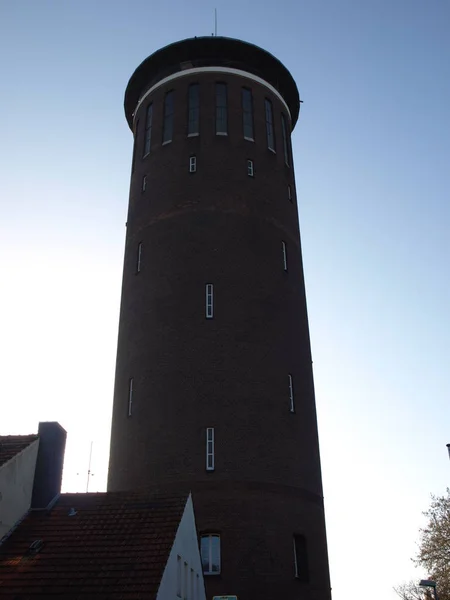 Järnvägsstationen Rathenow Och Vattentornet — Stockfoto