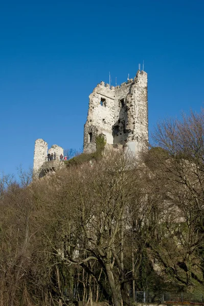 Várrom Drachenfels Siebengebirge — Stock Fotó