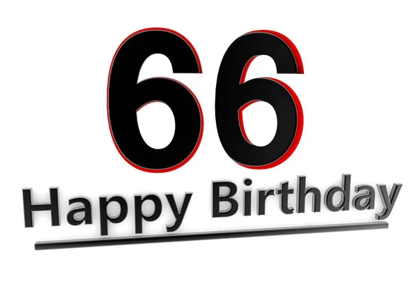 Black Lettering Happy Birthday Shadows Und Big Number Relief Red — Stock Photo, Image