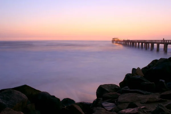 Famoso Molo Swakopmund Una Città Coloniale Stile Germam Sulla Costa — Foto Stock