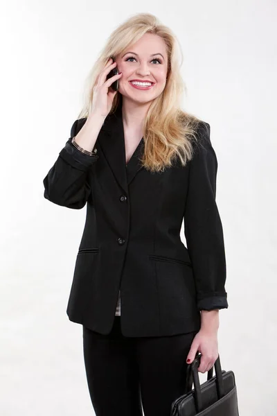 Pretty Caucasian Blond Businesswoman — Stock Photo, Image