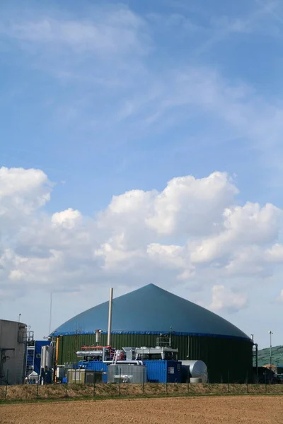 Planta Automática Comercial Biogás Digestor Anaeróbico Agrícola — Foto de Stock