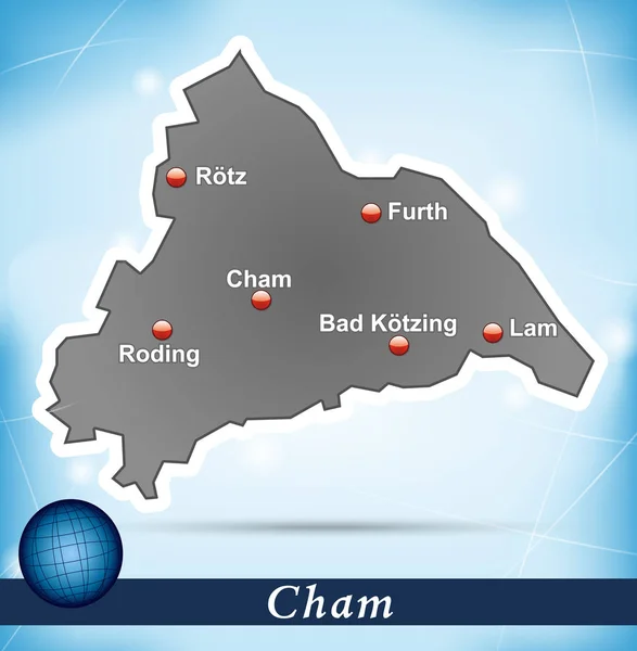 Mapa Cham Abstrakcyjne Tło Kolorze Niebieskim — Zdjęcie stockowe