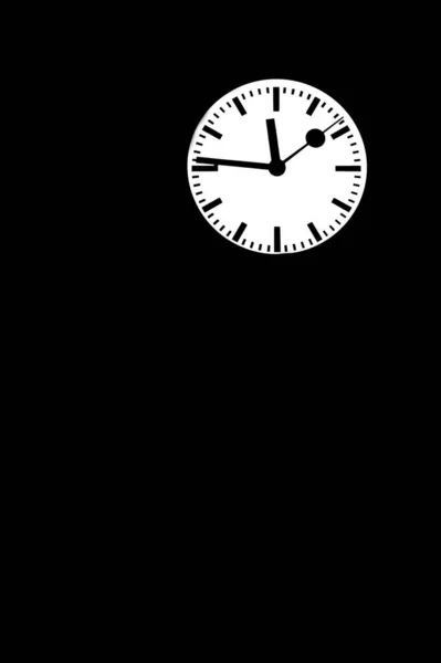 Фотография Циферблата Изолированных Настенных Часов — стоковое фото
