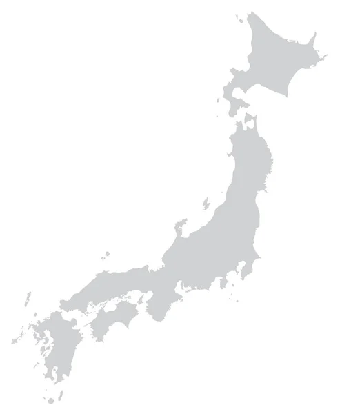 Mapa Japón Con Fronteras Gris —  Fotos de Stock