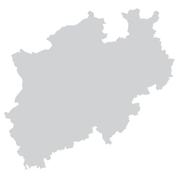 Kaart Van Noord Rhijn Westfalen Met Grijze Randen — Stockfoto