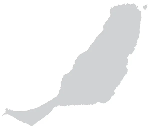 Carte Fuerteventura Avec Bordures Gris — Photo