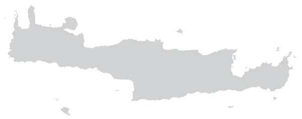 Mapa Creta Con Bordes Gris —  Fotos de Stock