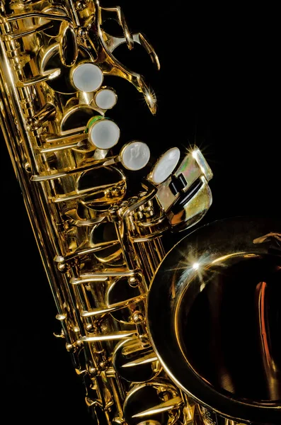 Instrumento Musical Saxofone Jazz — Fotografia de Stock