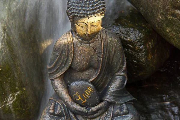 Διαλογισμός Βουδιστική Φιλοσοφία Φιγούρα Του Βούδα — Φωτογραφία Αρχείου