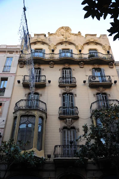 Barcelona Beautiful Facade Old Building — Stock Photo, Image