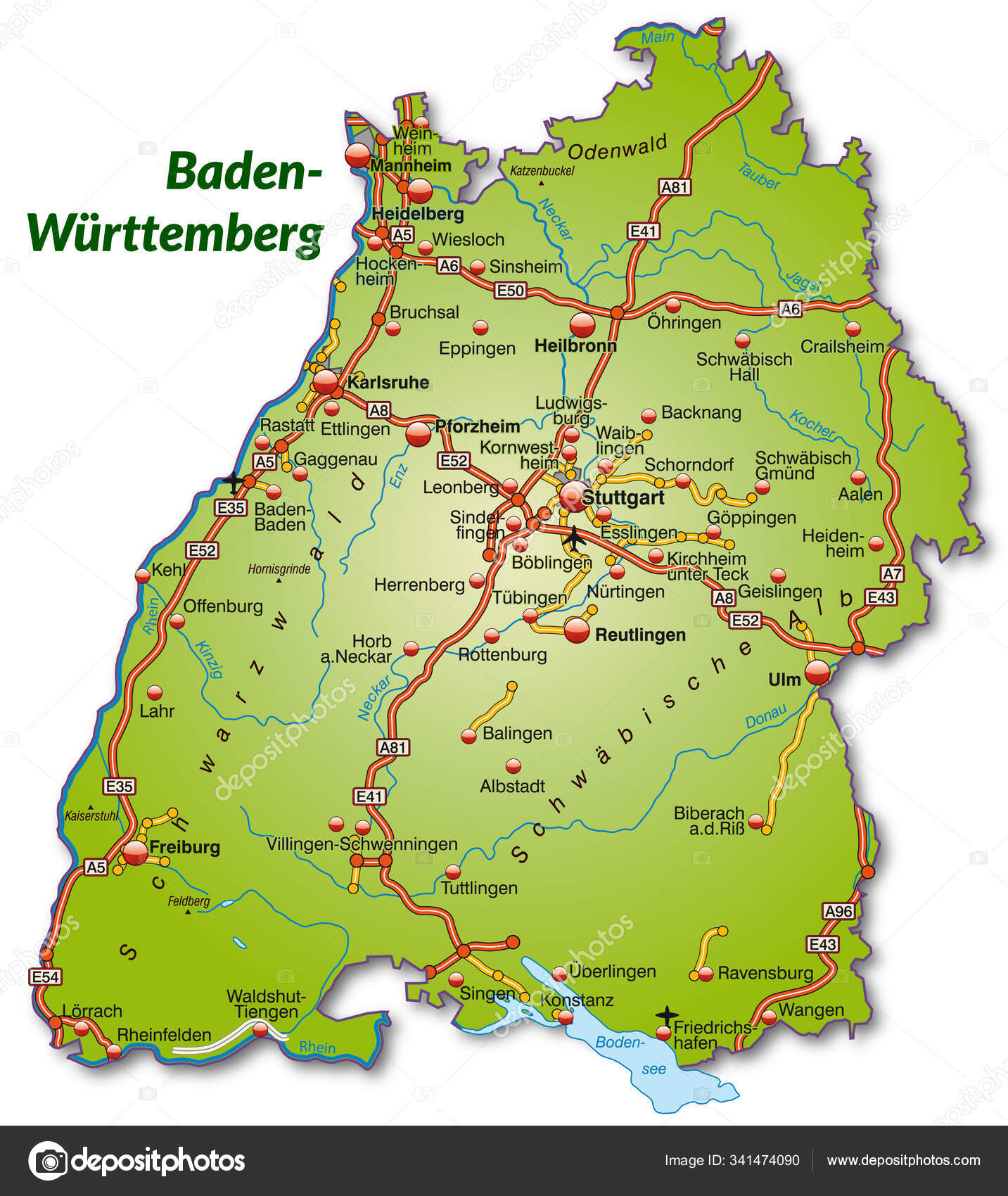 Baden Württemberg Karte / Karte Von Baden Wurttemberg Wie Eine