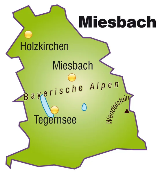 緑の概要図としてのマイスバッハの地図 — ストック写真