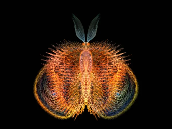 決してシリーズの蝶 デザイン 創造性および想像の主題上のフラクタル有機テクスチャの作られた抽象的なデザイン — ストック写真