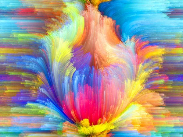 Farben Blüte Serie Grafische Komposition Fraktaler Farbtexturen Als Komplementäres Design — Stockfoto